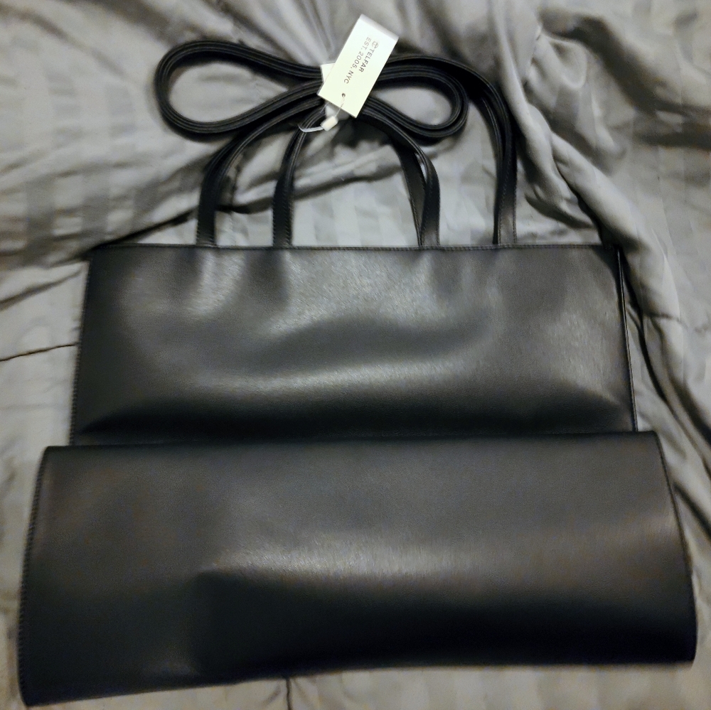 Telfar Large Navy Shopper BRAND NEW - Picture 2 of 10
